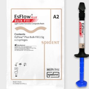 Текучий матеріал світлової полімеризації EsFlow Plus Bulkfill (ИсФлоу Плюс Балкфіл) 2.5г х 2шпр, A2